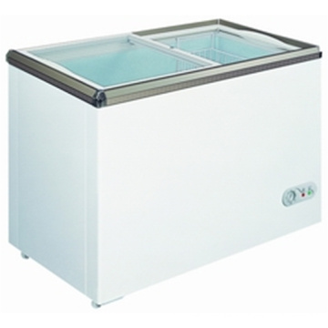 150 L comercial china R134a Top porta de vidro mini caixa freezer